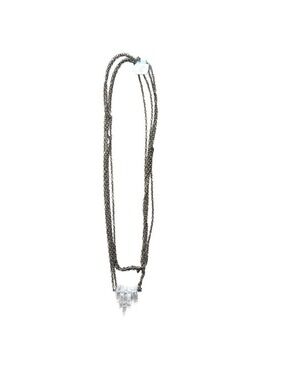 Brass Chain with Clear Stones Necklace
